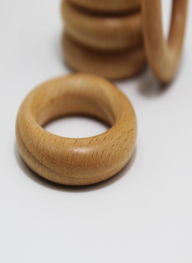 Artify | Natural Wooden Rings (5cm, 10pcs) (b) | Smooth Finished Wood Circles for Toys, Craft, DIY Projects - Pack of 10 - Image 3